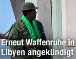 Soldat von Al-Gaddafis Armee
