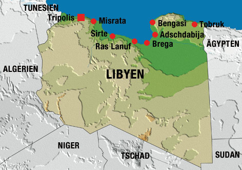 © Graphi-Ogre/ORF.at (Montage) Libyen-Karte