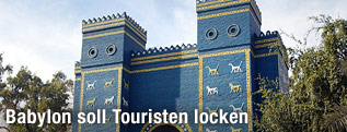 Rekonstruktion des Ishtar-Tor der antiken Stadt Babylon