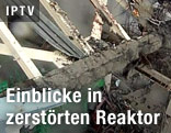 Luftaufnahme des zerstörten Reaktors 4 des Atomkraftwerks Fukushima I