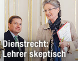 VP-Bildungssprecher Werner Amon und Unterrichtsministerin Claudia Schmied
