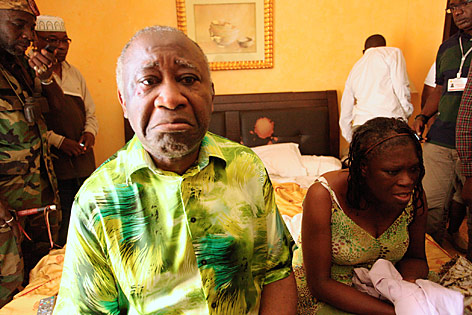 © Reuters Der verhaftete und abgewählte Präsident der Elfenbeinküste, Laurent Gbagbo, und seine Frau