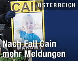 Foto des misshandelten und get&ouml;teten Cain bei einer Kundgebung