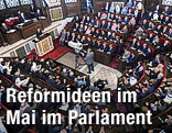 Blick in das syrische Parlament