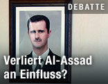 Wandbild von Staatschef Baschar al-Assad