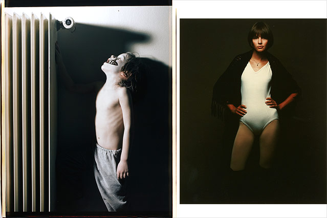 © l: Gottfried Helnwein/1987/Sammlung WestLicht, r: Jeanloup Sieff/1976/Sammlung WestLicht Polaroid Gottfried Helnwein, Child with clasps in mouth/radiator - var. A 1987