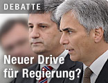 Vizekanzler Michael Spindelegger (&Ouml;VP) und Bundeskanzler Werner Faymann (SP&Ouml;)
