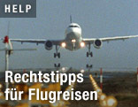 Flugzeug bei Landung