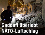 Zerstörte Gaddafi-Residenz