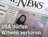Zeitungsartikel zeigt Osama Bin Ladens f&uuml;nfte Frau Amal Ahmed al-Sadah