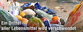 Fr&uuml;chte aus einem Supermarkt, die nicht verkauft wurden