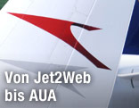 AUA-Logo auf Flugzeug