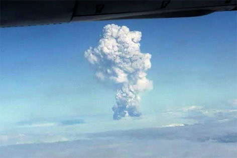 © AP Luftansicht des Vulkanausbruchs