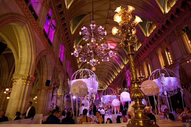 Szene vom Life Ball im Wiener Rathaus