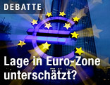 Logo vor der Europäischen Zentralbank