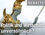 Pallas-Athene-Statue vor dem österreichischen Parlament