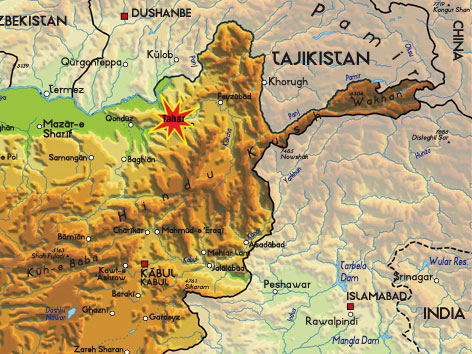 Afghanisthan-Karte