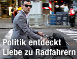Radfahrer in Manhattan