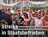 Streikposten vor dem Finanzministerium in Athen