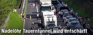 Stau vor dem Tauerntunnel