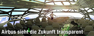 Computergrafik eines zukünftigen Flugzeugs von Airbus