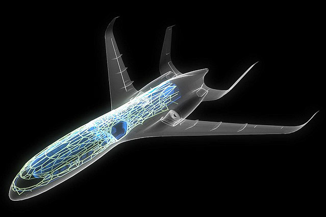 © Airbus S.A.S. Computergrafik eines zukünftigen Flugzeugs von Airbus