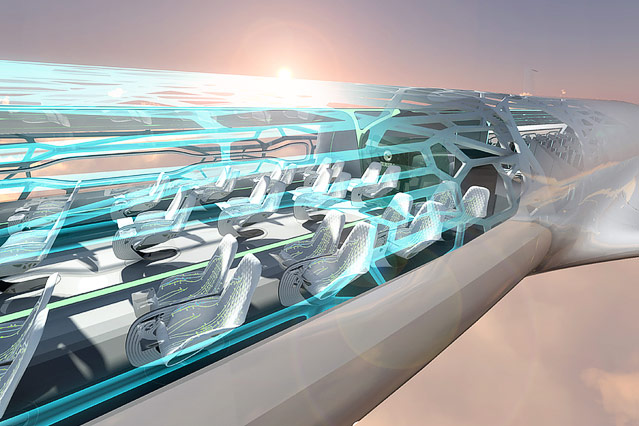 © Airbus S.A.S. Computergrafik eines zukünftigen Flugzeugs von Airbus
