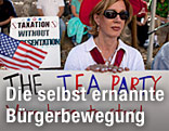 Eine Anh&auml;ngerin der Tea-Party-Bewegung bei einer Veranstaltung in Dallas