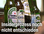 Flaschen der Getränkemarken Heineken, Edelweiß, Zipfer, Gasteiner und Gösser