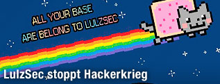 Message der Lulz Security auf der gehackten Website des Mediendienstes PBS