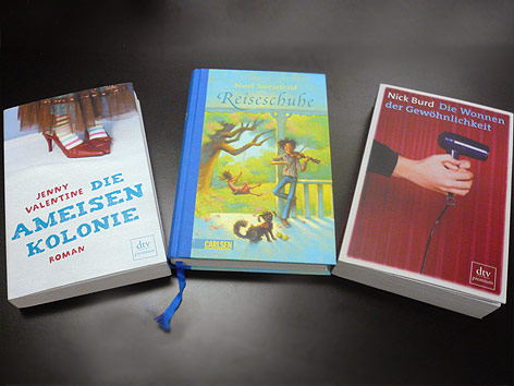© ORF.at/Doris Rauh Buchcover Noel Streatfeild "Reiseschuhe", Jenny Valentine "Die Ameisenkolonie" und Nick Burd "Die Wonnen der Gewöhnlichkeit"