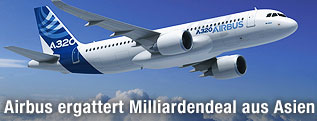 Computergenerierte Grafik vom Airbus A320neo