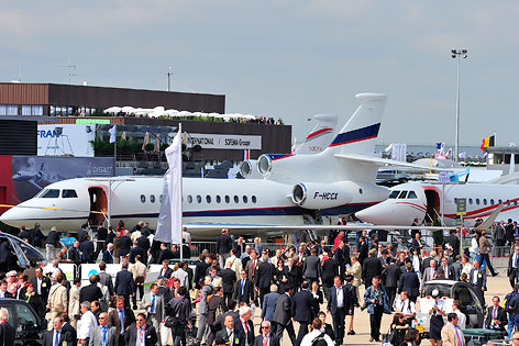 Luftfahrtschau-Messe im französischen Le Bourget