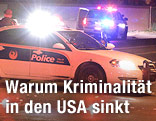 Polizeiautos mit Blaulicht