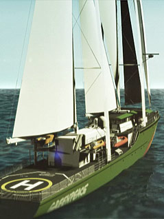 © Greenpeace Modell der Rainbow Warrior III