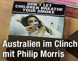 Australische Zigarettenschachtel auf einem Tisch