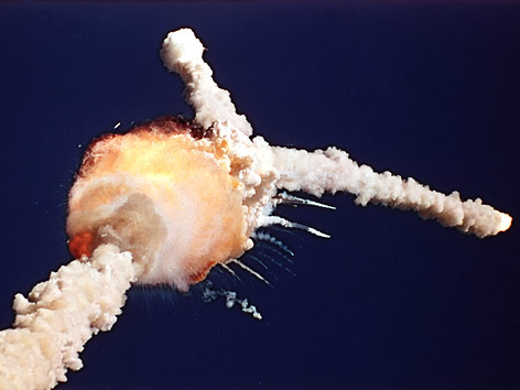 © dapd/Bruce Weaver Explosion des Spaceshuttles Challenger