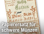 Formular des Wiener Stadt-Banco-Zettels zu 50 Gulden