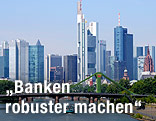 Skyline des Finanzbezirks von Frankfurt