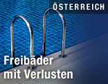 Haltegriffe an einem Swimming Pool