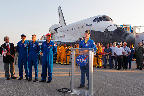 © APA/EPA/Scott Audette Crew vor Shuttle