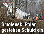 Absturzstelle der polnischen Regierungs-Tupolew bei Smolensk