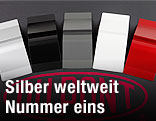 Farbpalette der beliebtesten Autofarben, angeführt von Silber