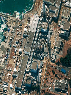 © AP/DigitalGlobe Satellitenbild des AKW Fukushima vom 17. März 2011