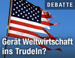 Zerrissene Flagge der USA