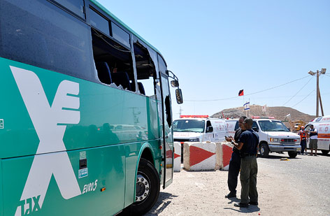 Bus nach Anschlag in Israel