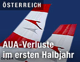 AUA-Flugzeuge im Flughafen
