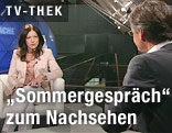 Moderatorin Ingrid Thurnher beim ORF-"Sommergespr&auml;ch"