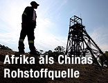 Arbeiter bei einer Förderstätte in Südafrika