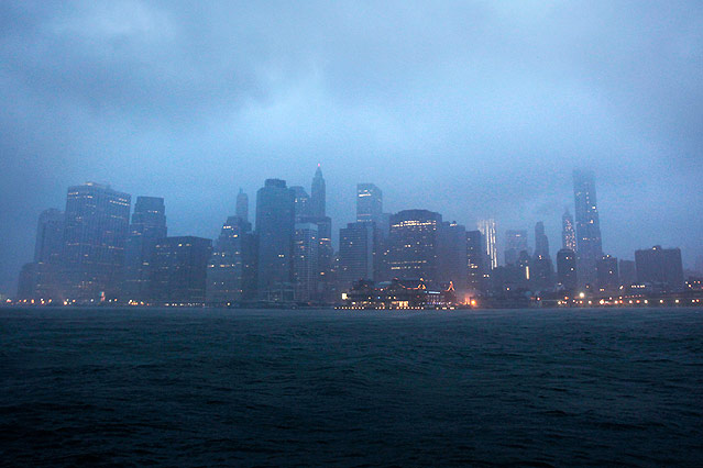 © AP/Seth Wenig Skyline von Manhattan in eine Wolkendecke gehüllt